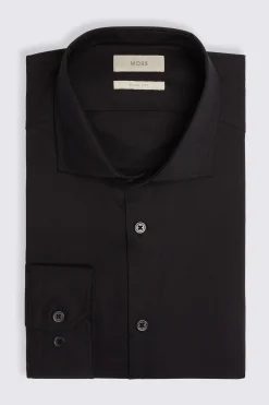 Regular Fit Black Stretch Shirt