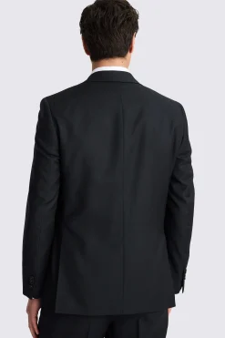 Regular Fit Black Twill Suit