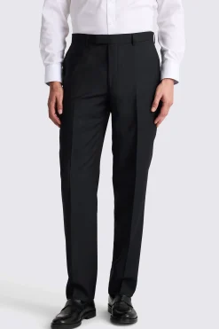 Regular Fit Black Twill Suit