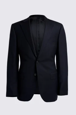 Regular Fit Black Twill Suit