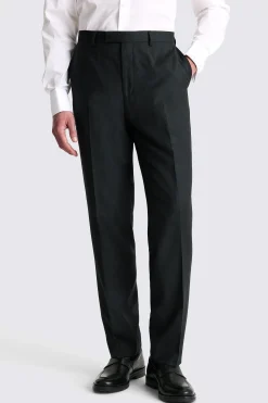Regular Fit Charcoal Twill Trousers