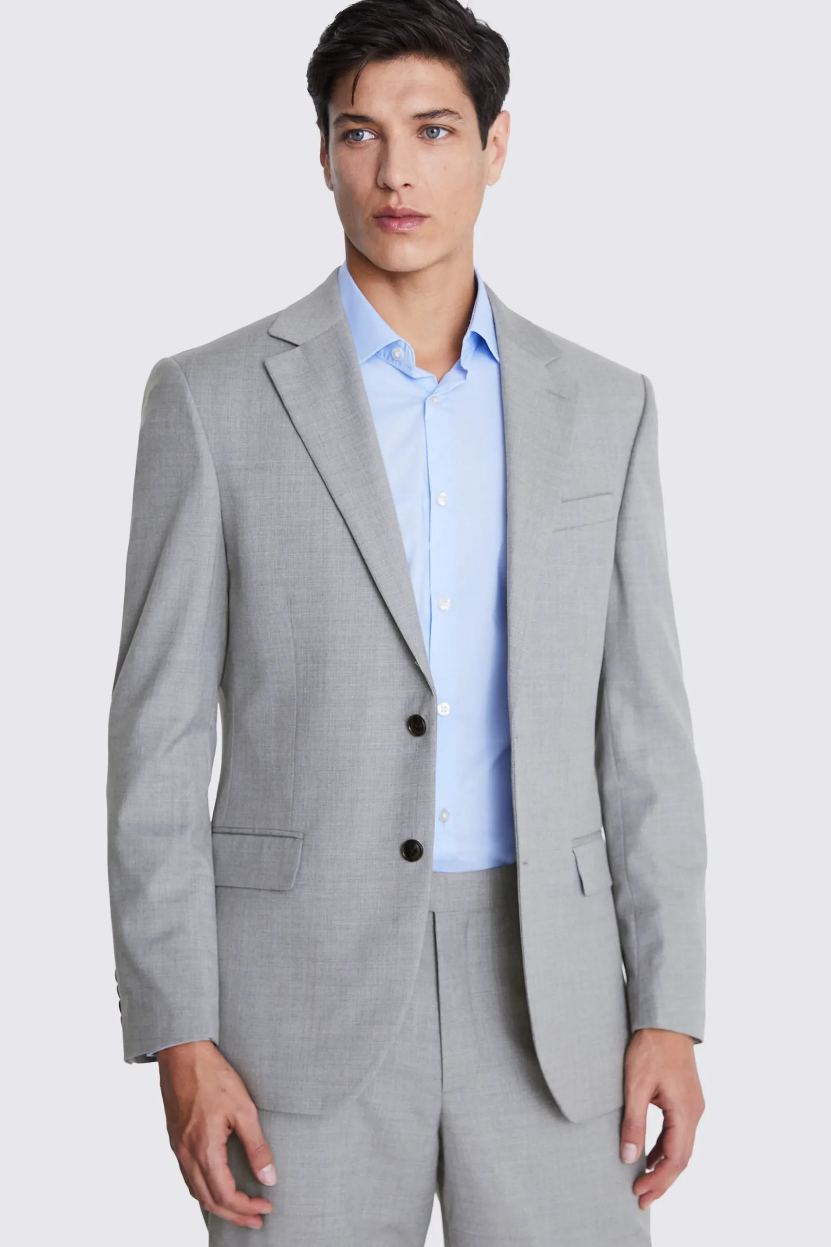 Regular Fit Grey Stretch Suit