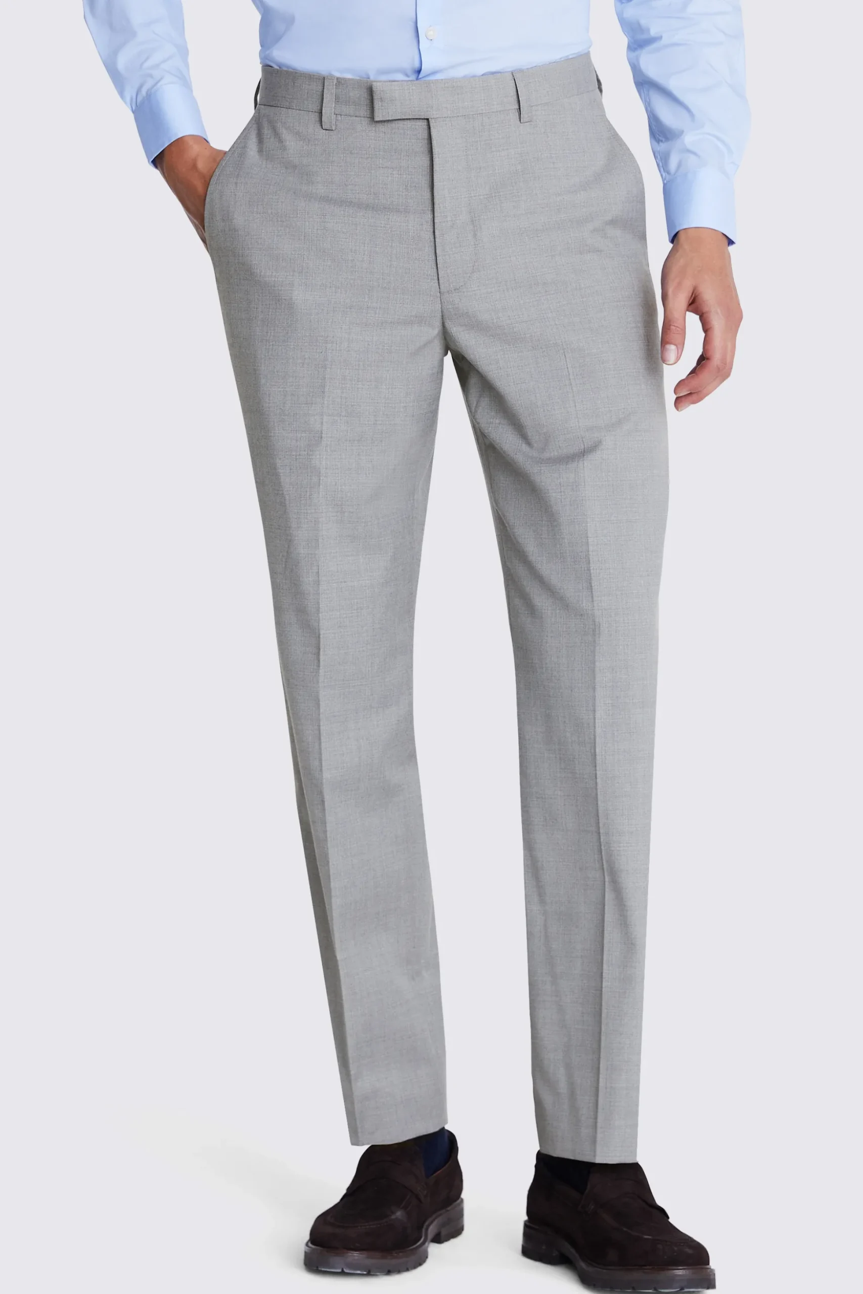 Regular Fit Grey Stretch Suit