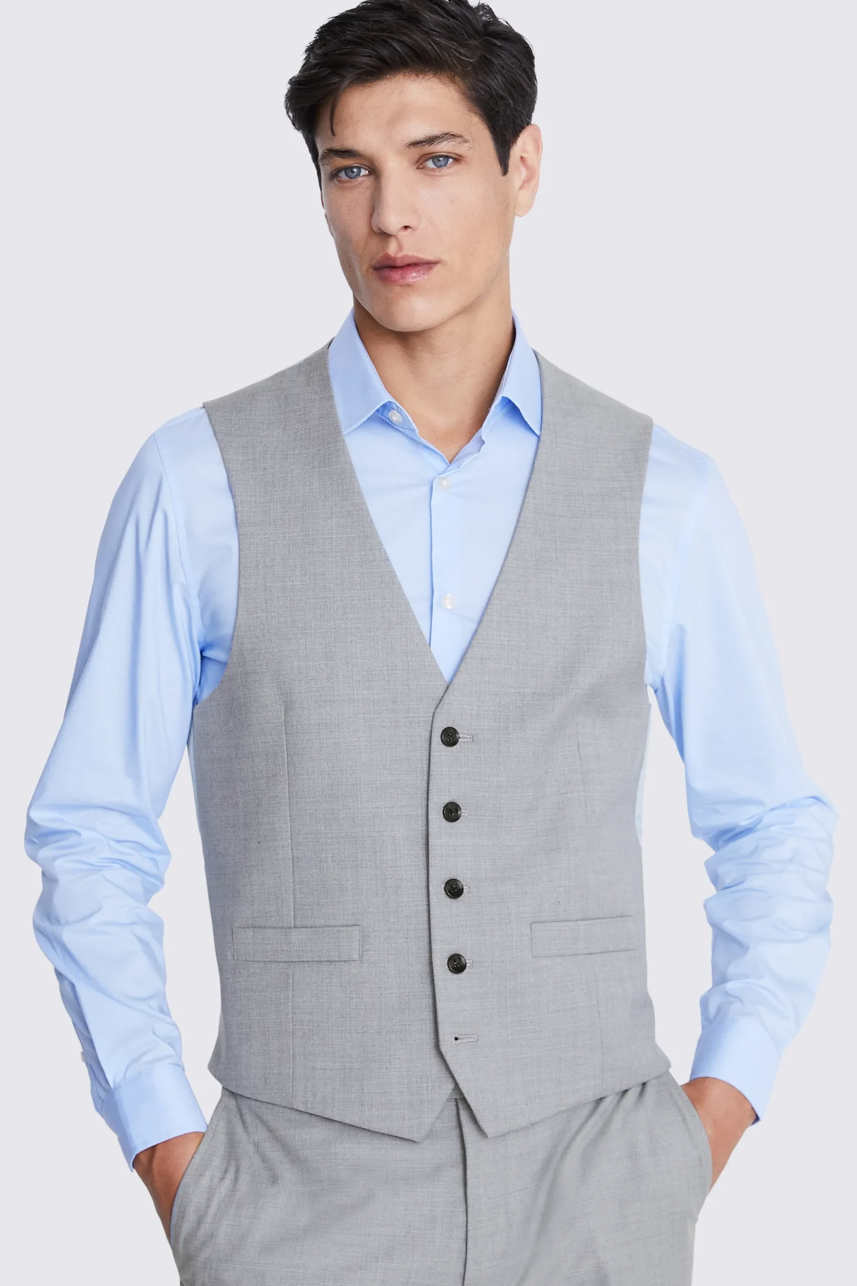 Regular Fit Grey Stretch Suit