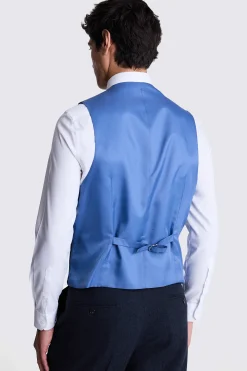 Regular Fit Ink Herringbone Waistcoat