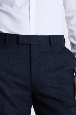 Regular Fit Ink Herringbone Trouser