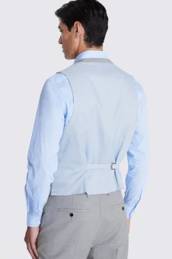 Regular Fit Light Grey Stretch Waistcoat