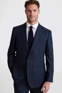 Regular Fit Navy Stripe Suit