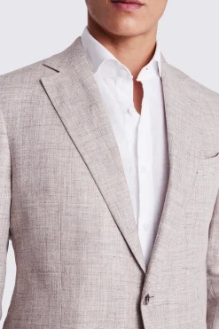 Regular Fit Oatmeal Linen Suit