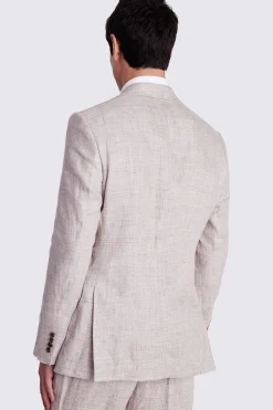Regular Fit Oatmeal Linen Suit