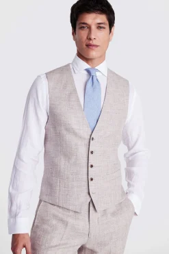 Regular Fit Oatmeal Linen Suit