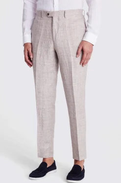 Regular Fit Oatmeal Linen Trousers