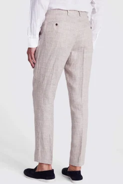 Regular Fit Oatmeal Linen Trousers
