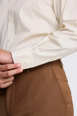 Regular Fit Off White Stretch Shirt