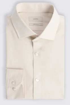 Regular Fit Off White Stretch Shirt