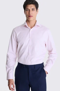 Regular Fit Pink Dobby Shirt