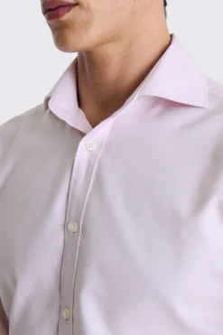 Regular Fit Pink Dobby Shirt