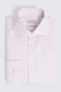 Regular Fit Pink Dobby Shirt