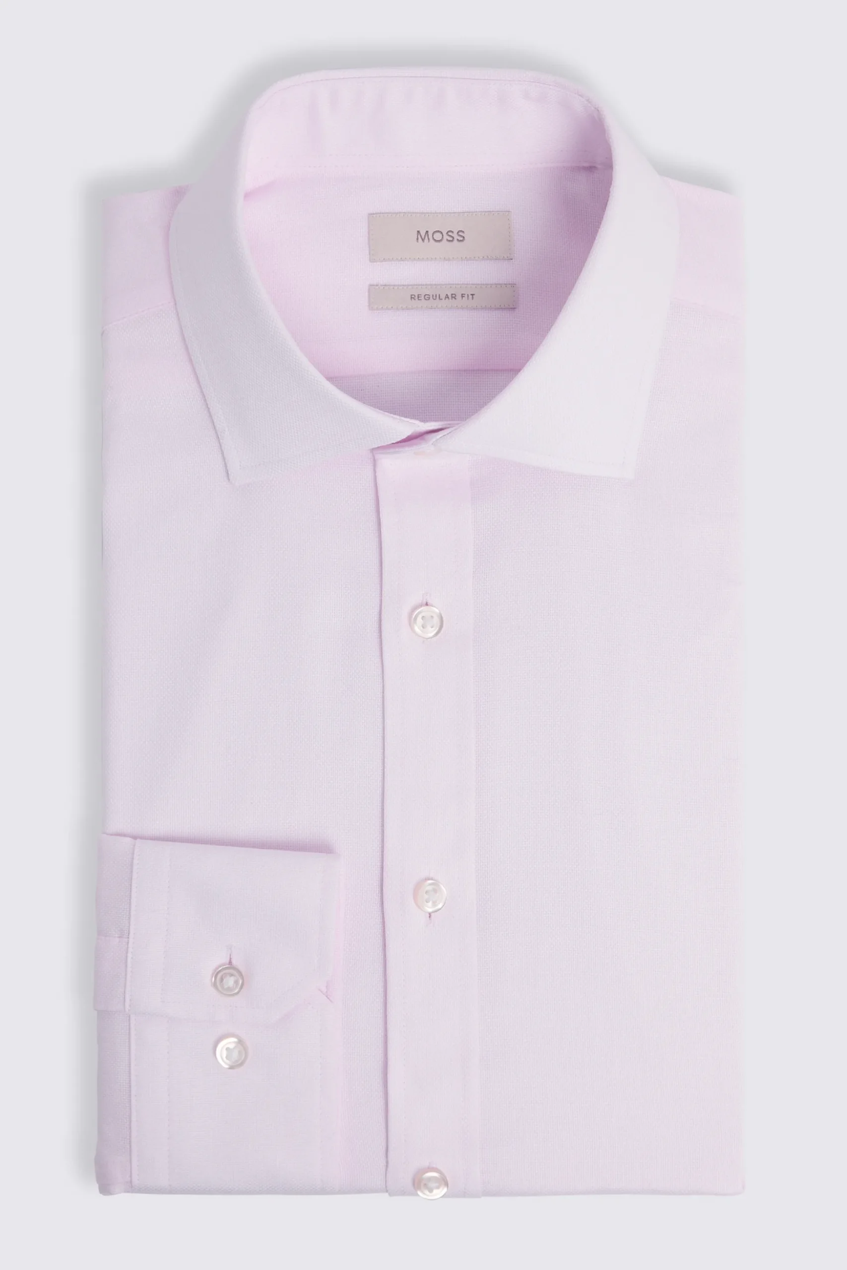Regular Fit Pink Dobby Stretch Shirt