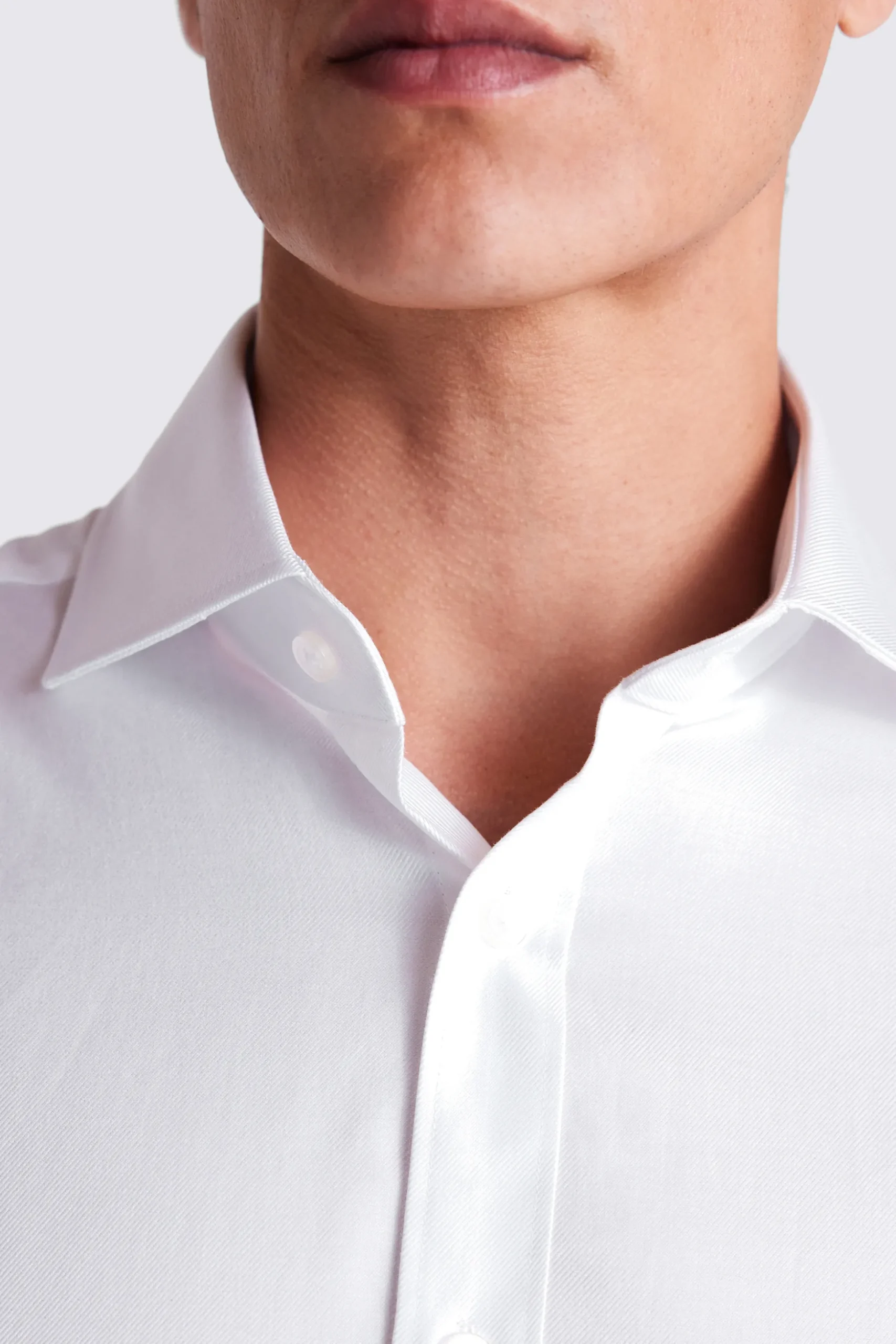 Regular Fit White Twill Shirt
