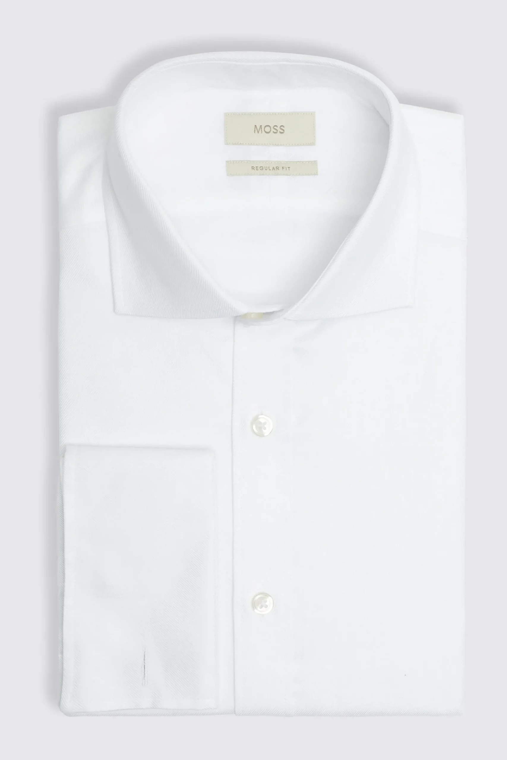 Regular Fit White Twill Shirt
