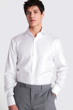 Regular Fit White Twill Shirt