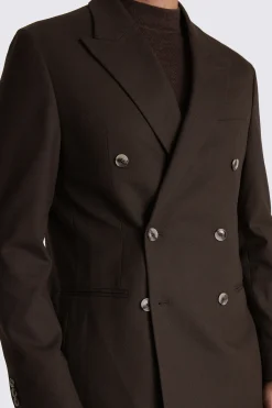 Relaxed Fit Brown Flannel Suit