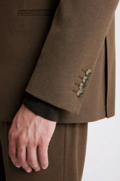 Relaxed Fit Chestnut Flannel Suit
