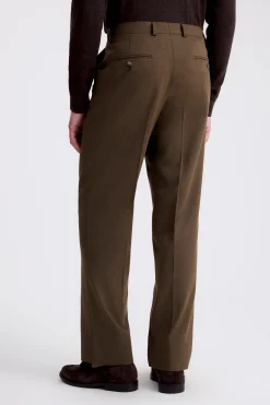 Relaxed Fit Chestnut Flannel Trousers