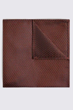 Rust Textured Pocket Square