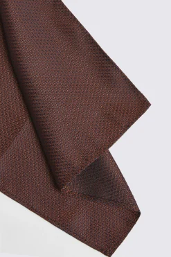 Rust Textured Pocket Square