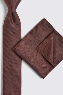 Rust Textured Pocket Square