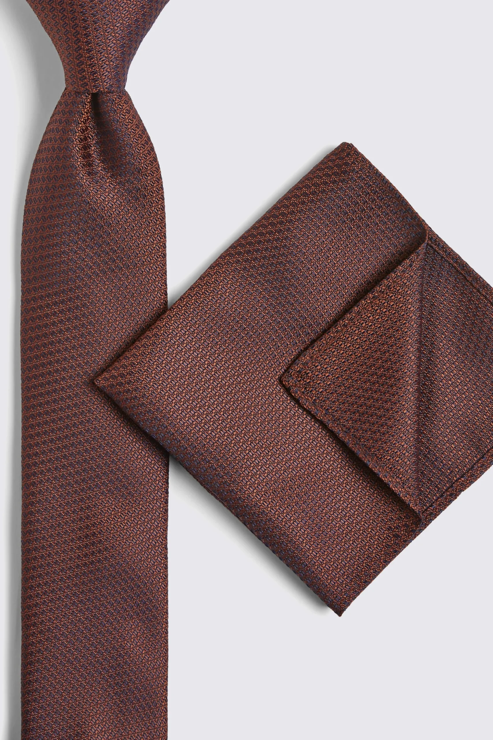 Rust Textured Pocket Square