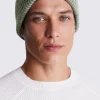 Sage Cashmere Blend Ribbed Beanie