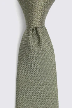 Sage Silk Semi Plain Tie