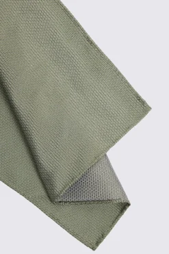 Sage Silk Semi-Plain Pocket Square
