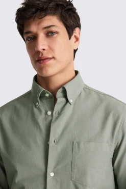 Sage Washed Oxford Shirt