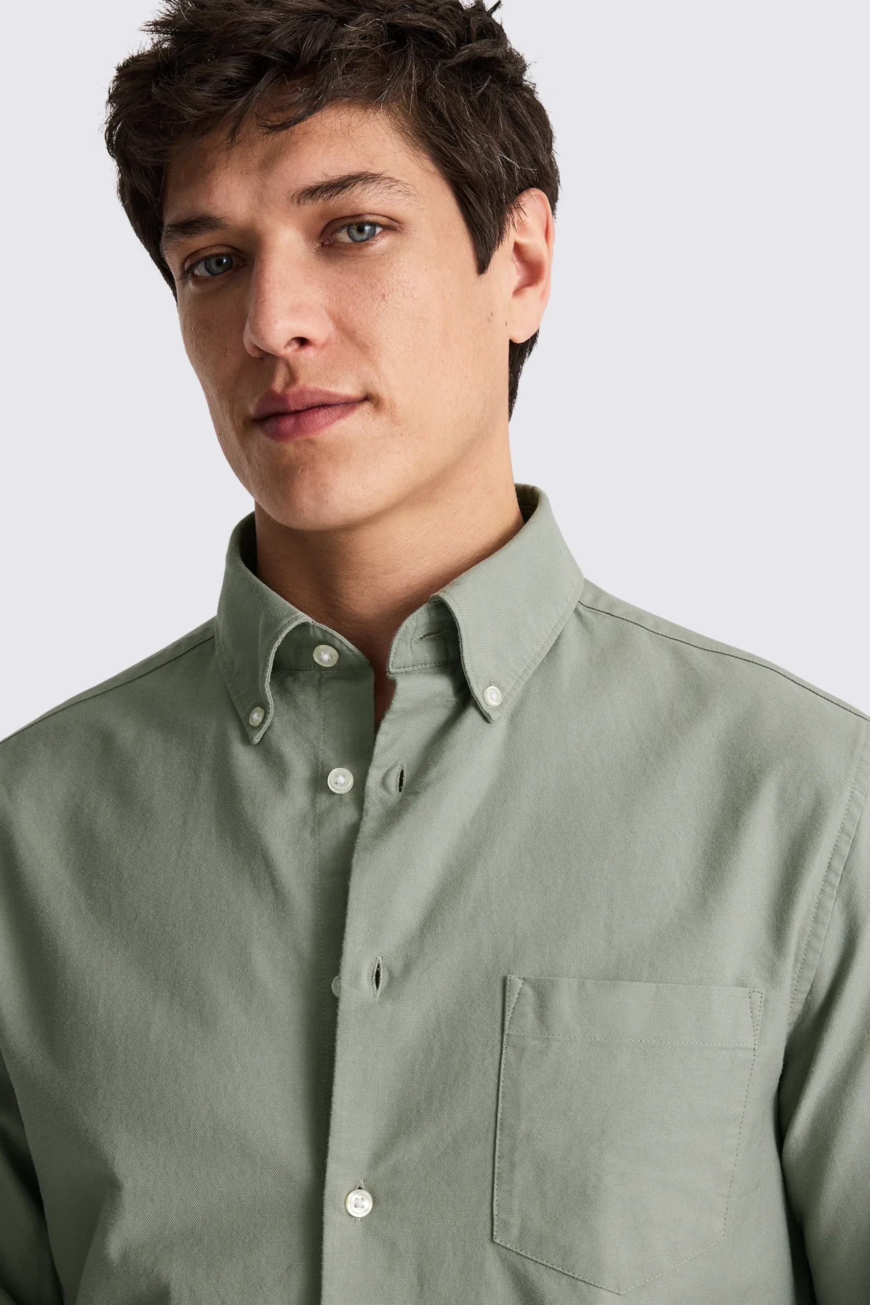 Sage Washed Oxford Shirt