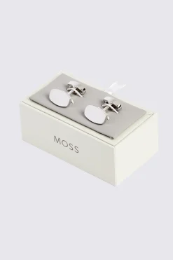 Silver Brushed Cufflinks