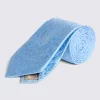 Sky Blue Floral Swirl Silk Tie