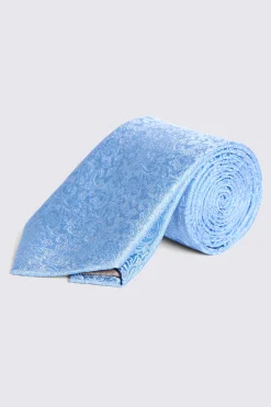 Sky Floral Swirl Silk Tie