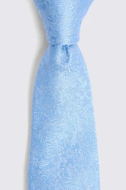 Sky Floral Swirl Silk Tie