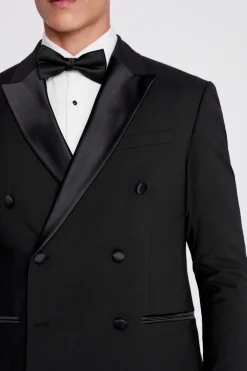 Slim Fit Black Double Breasted Tuxedo Jacket