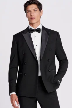 Slim Fit Black Double Breasted Tuxedo Jacket