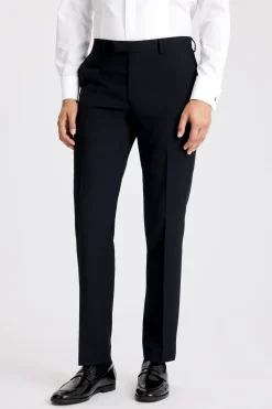 Slim Fit Black Dress Trousers
