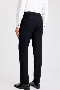 Slim Fit Black Dress Trousers