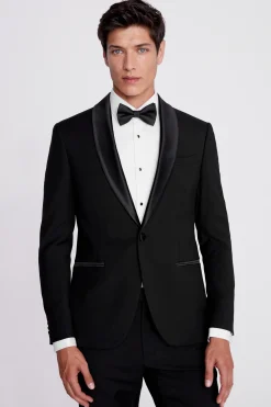 Slim Fit Black Shawl Lapel Tuxedo Jacket