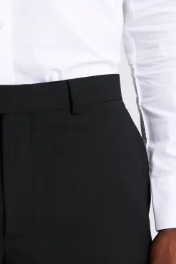 Slim Fit Black Stretch Trousers