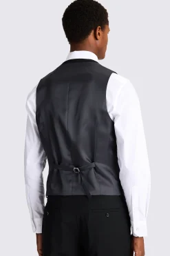 Slim Fit Black Stretch Waistcoat