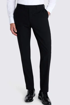 Slim Fit Black Wool Notch Lapel Tuxedo Jacket